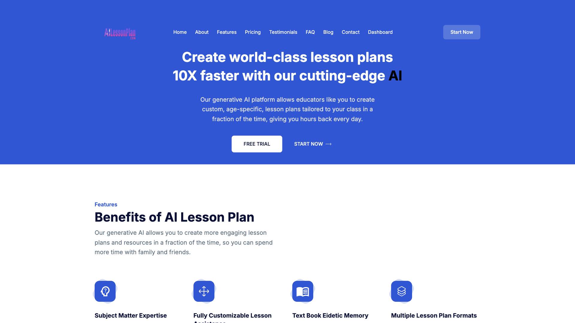 AI Lesson Plan Screenshot