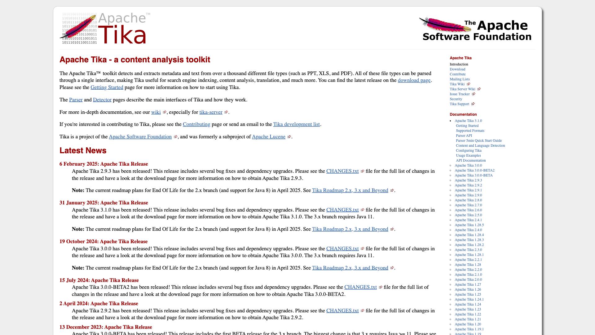 Apache Tika Screenshot
