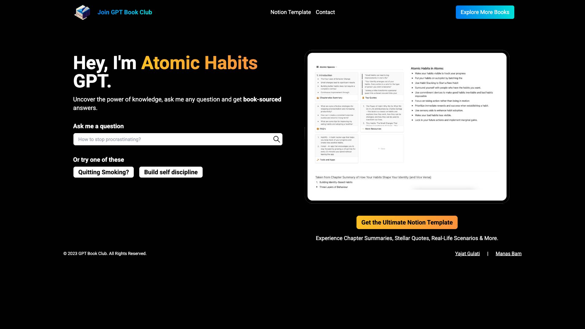 Atomic Habits GPT Screenshot