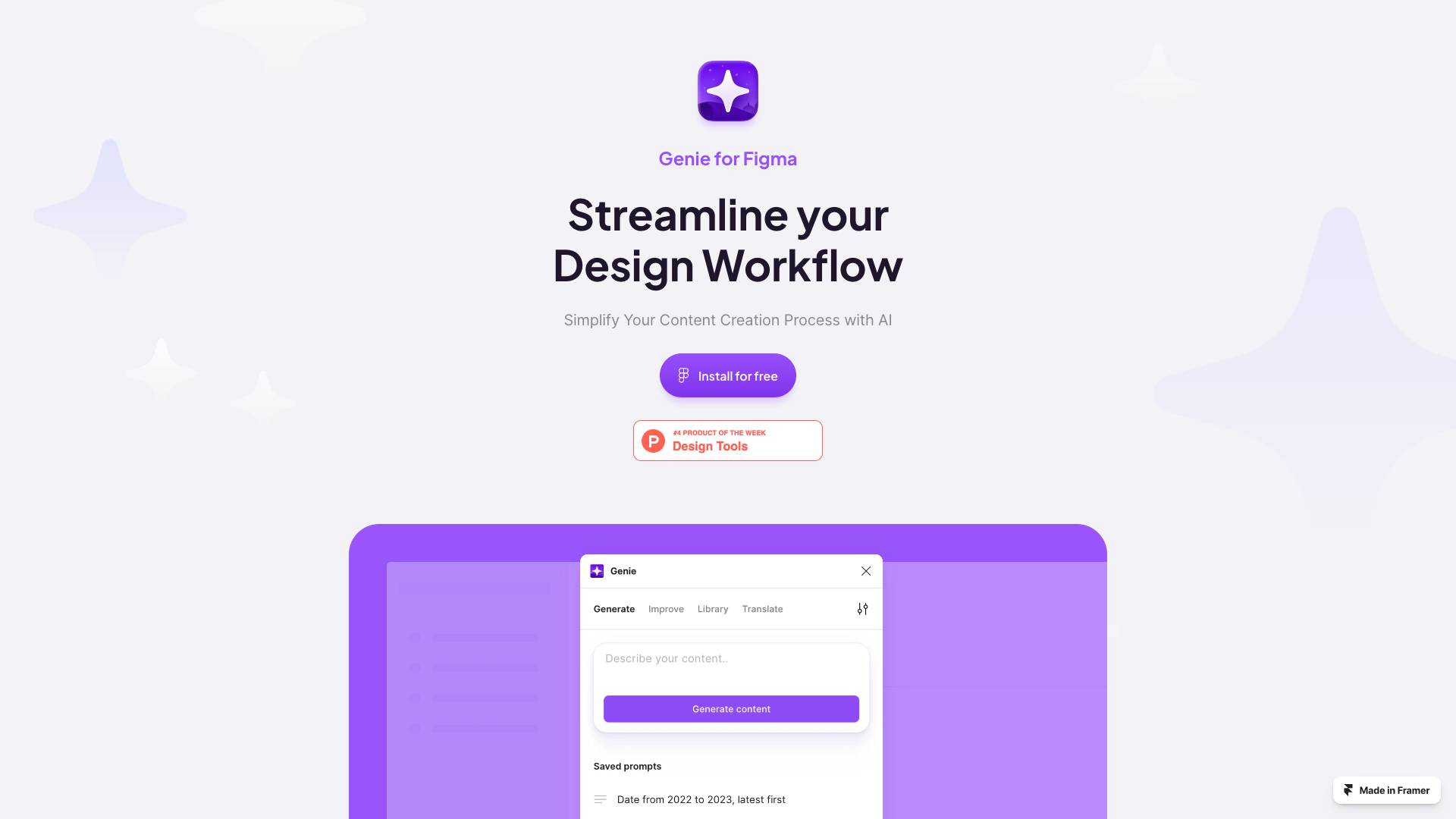 Genie – Figma Screenshot
