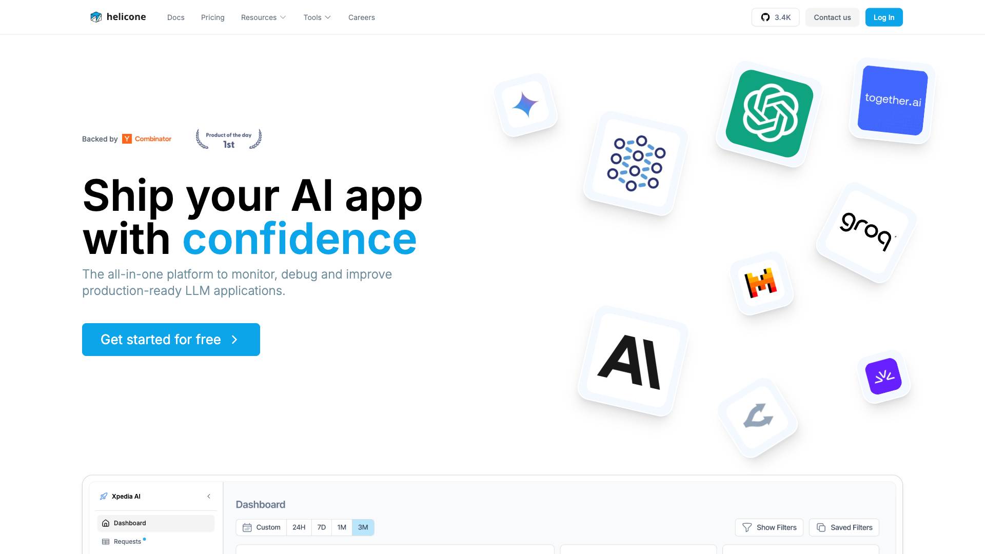 Helicone Screenshot