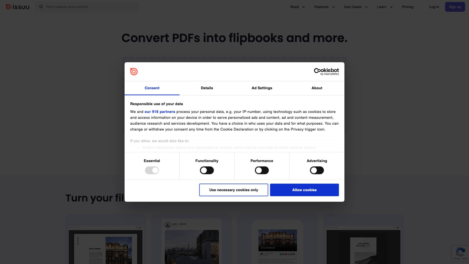Issuu Screenshot