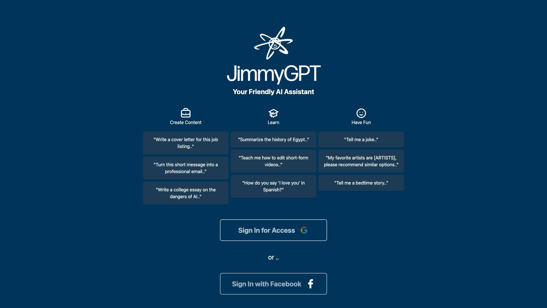 JimmyGPT Screenshot