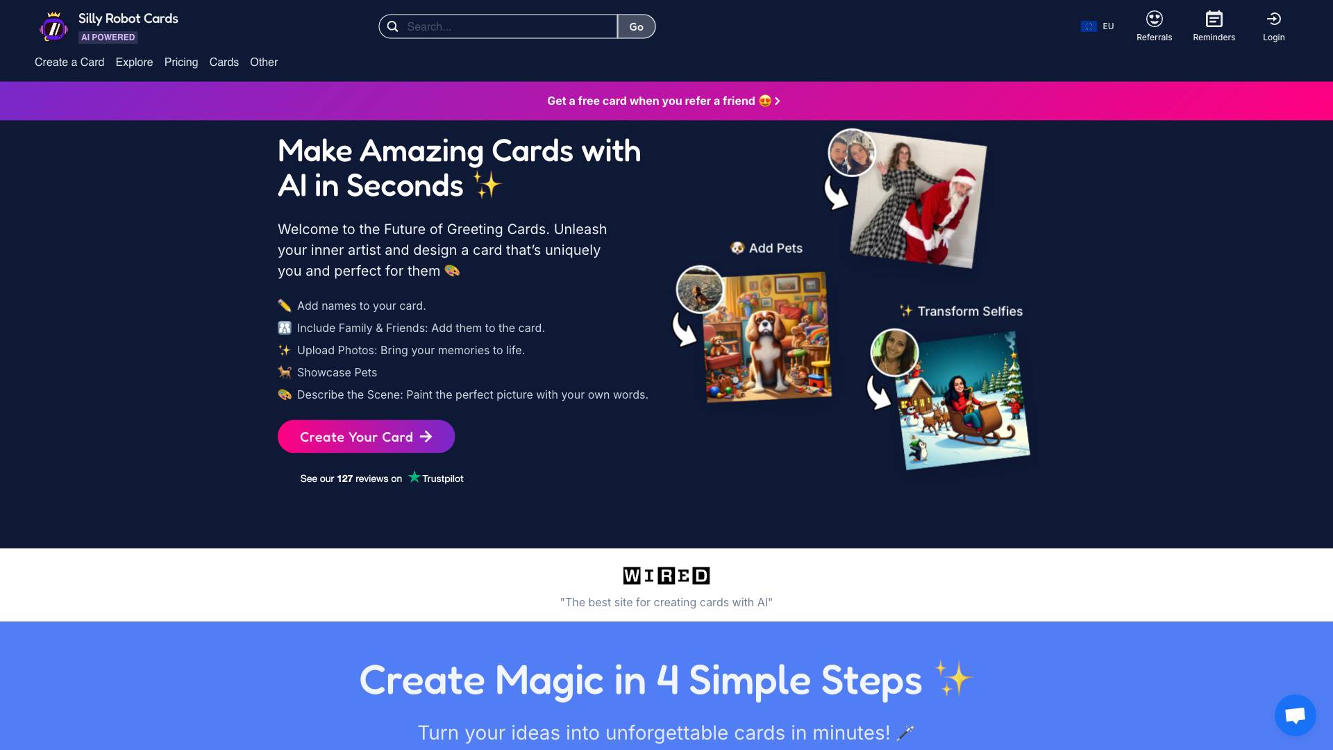 Silly Robot Cards Screenshot
